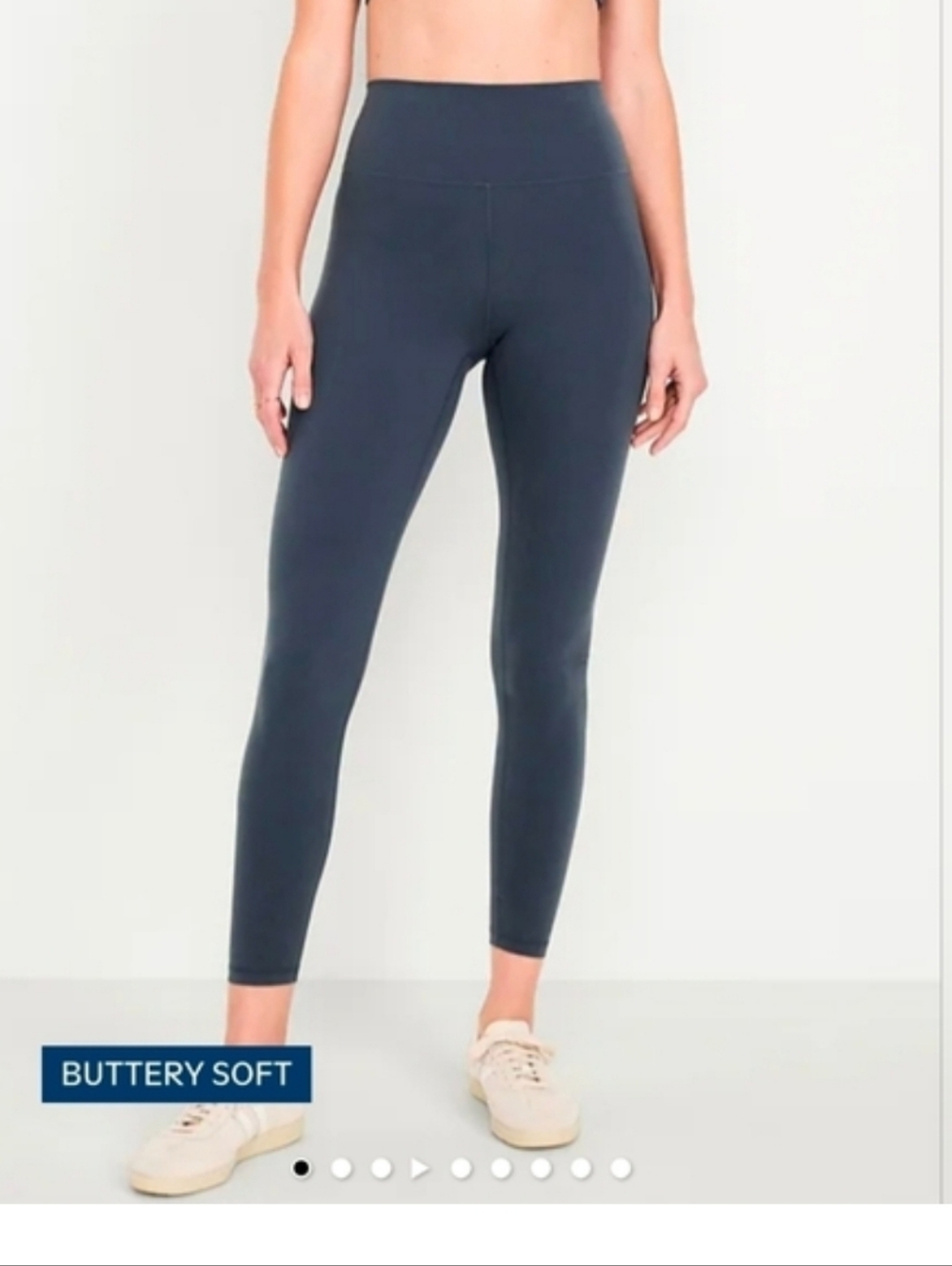 4-Pack Old Navy Studio Smooth 7/8 Leggings- Black, Navy, Brown, Olive - Picture 2 of 16
